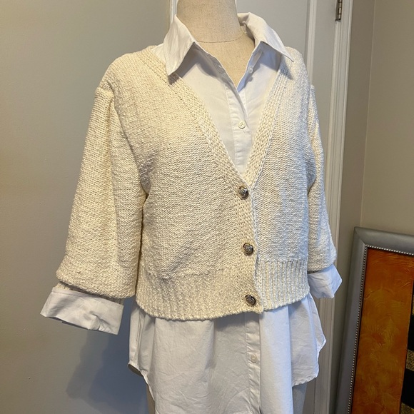 Elan Button down sweater combo medium - Picture 4 of 10